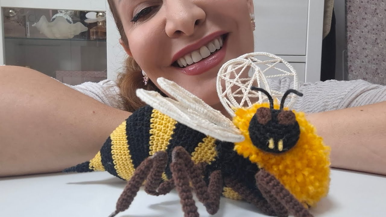 Abeja a crochet a partir de una foto. 3°Parte