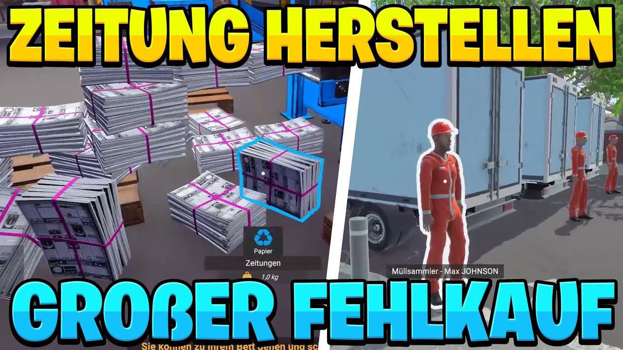 Gro&szlig;er FEHLKAUF und erste ZEITUNG produzieren | Recycling Center Simulator
