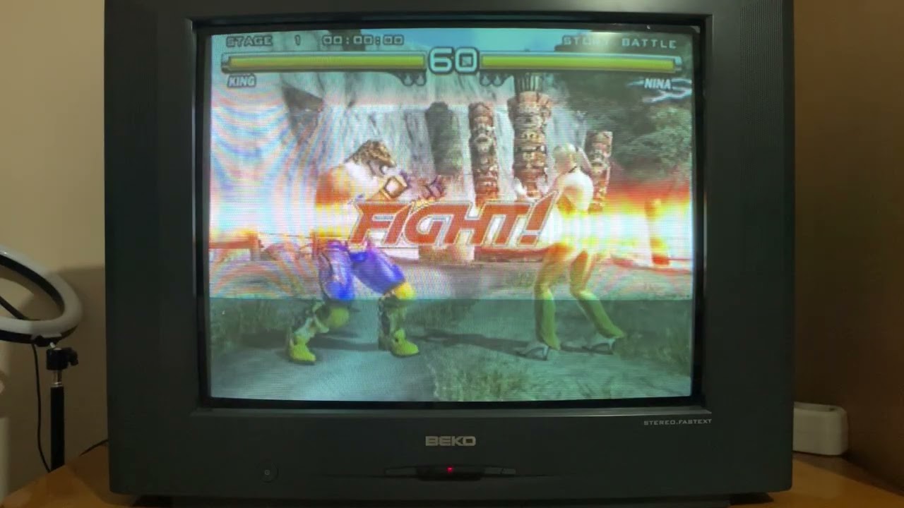 PS2 CRT TV Tekken 5 King