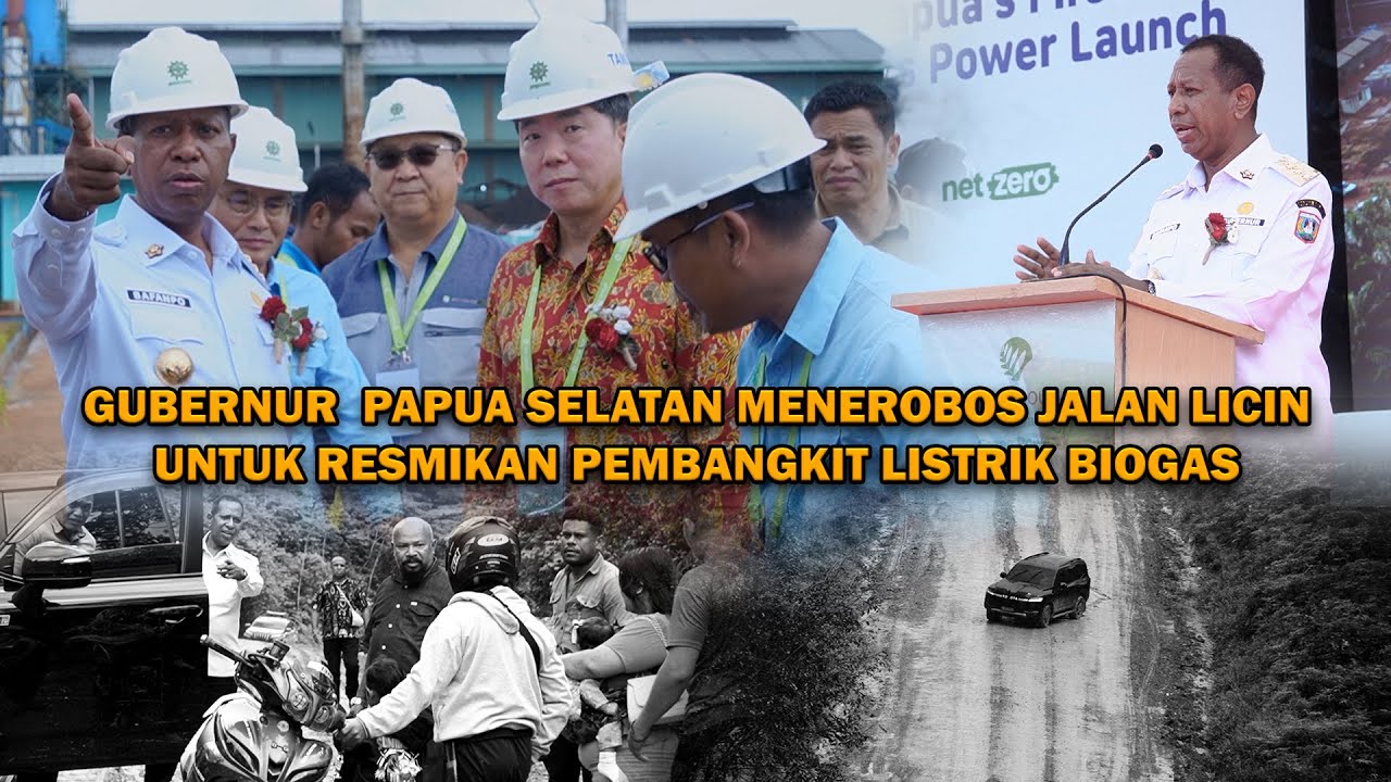 Gubernur Papua Selatan Menerobos Jalan Licin Untuk Resmikan Pembangkit Listrik Biogas (01/08/2025)