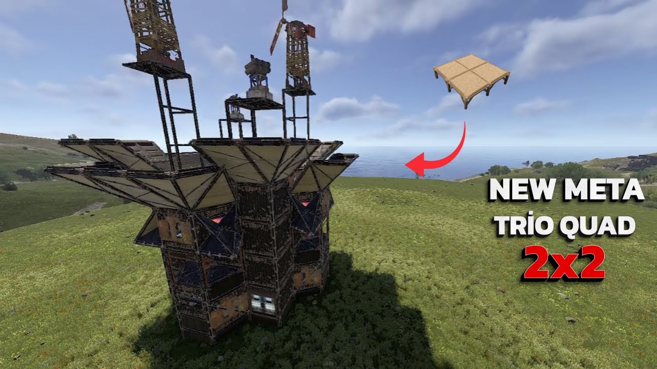 (NEW) The Black V2 2X2 Trio Quad New Meta Rust Base Design 2025