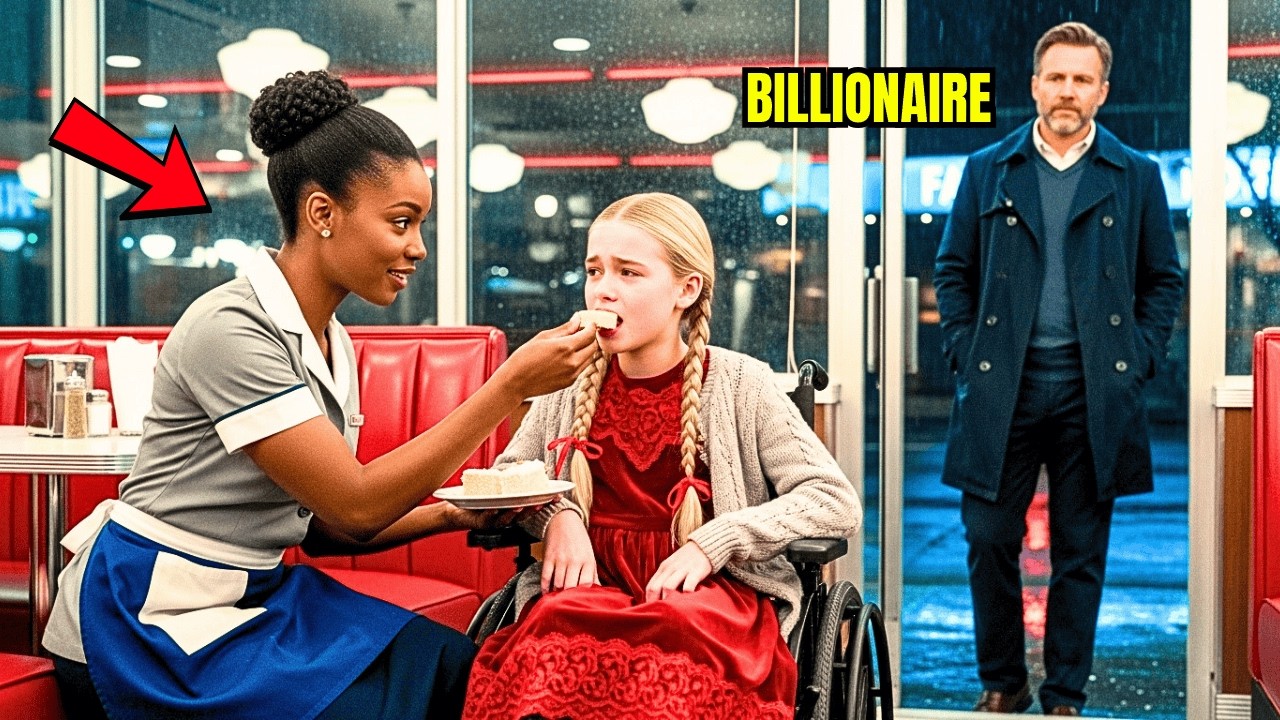 Waitress Fed a Disabled Girl, Then Her Billionaire Dad Transformed Her Life Forever!