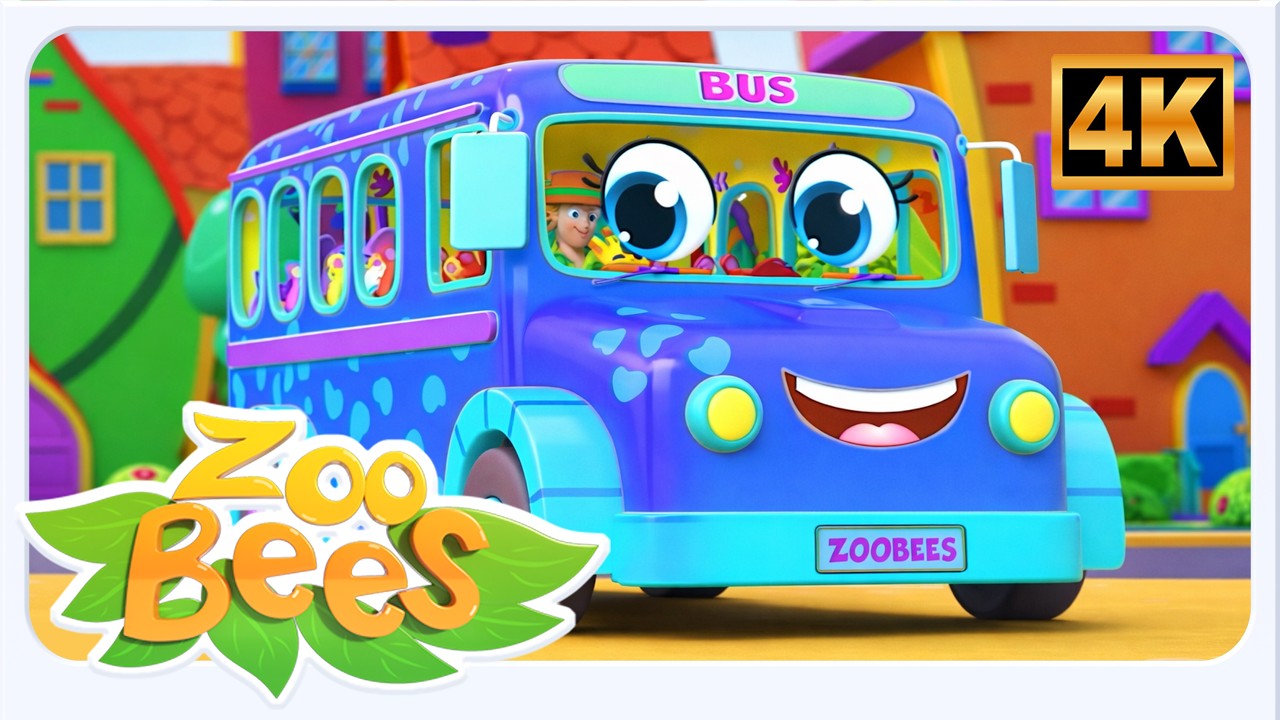 Wheels on the Bus Go Round and Round | Nursery Rhymes & Kids Songs for Babies