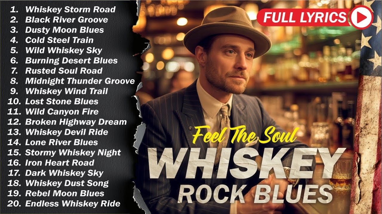 Whiskey Blues & Rock Classics 🎵 The Ultimate Blues Guitar Mix | Relaxing Night Music for Soul & Rest