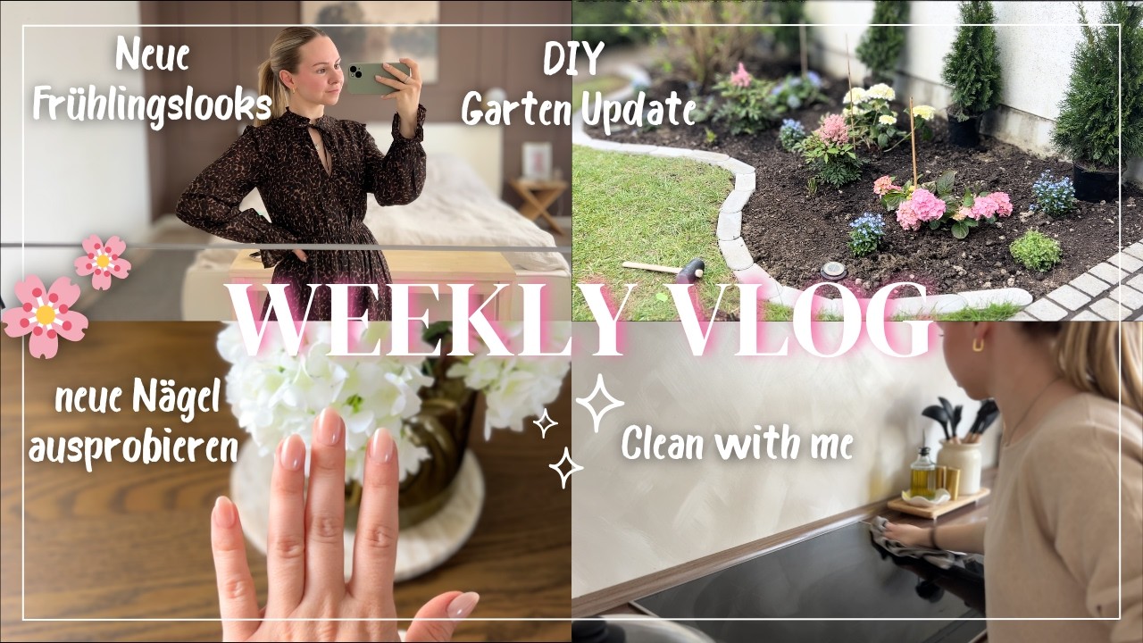 Fr&uuml;hlingsvlog 🌸 Clean with me, Home-Shopping, Neues im Kleiderschrank & es geht weiter im Garten