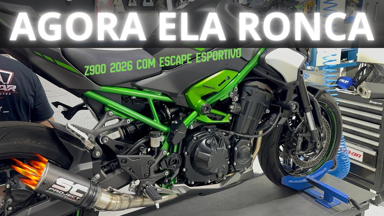 O dia que minha Z900 ganhou voz | Escape esportivo + ronco insano