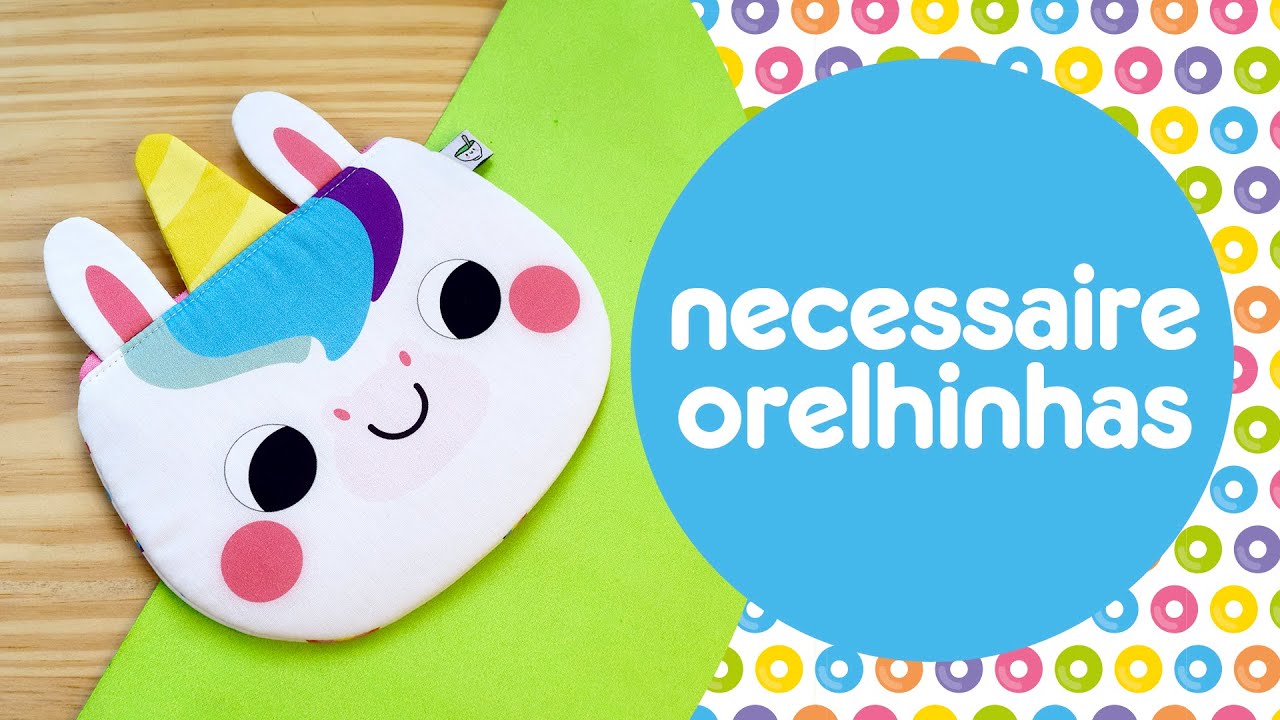 Necessaire Orelhinhas - Meia Tigela e Ponto X Tecidos