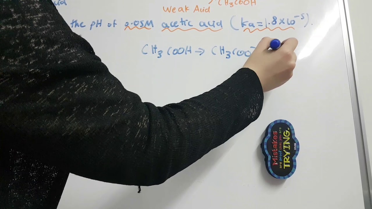 هندسة كيمياوي مرحلة اولى كيمياء تحليلية pH حامض ضعيف