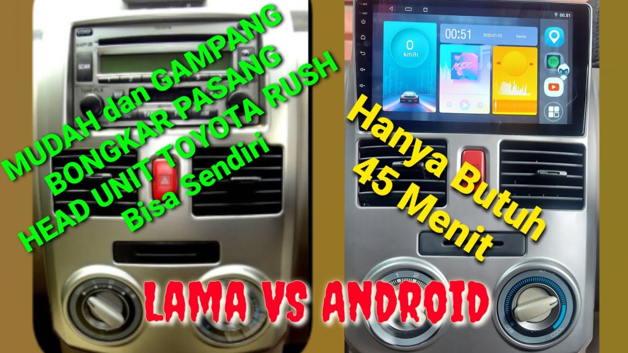 REVIEW HU ANDROID ORCA 9988 NEW STANDARD || TUTORIAL BONGKAR PASANG HEAD UNIT TOYOTA RUSH