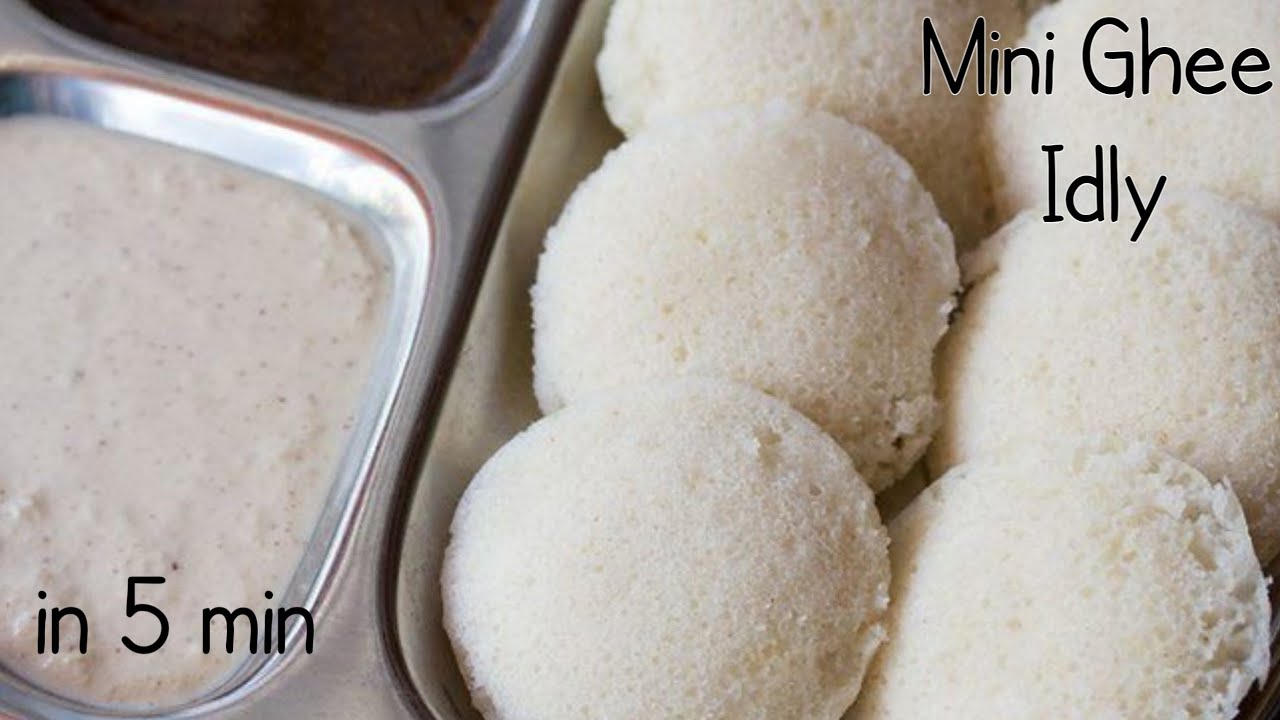 Mini ghee idly | easy breakfast recipe in 5mins | Sharmi's kitchen