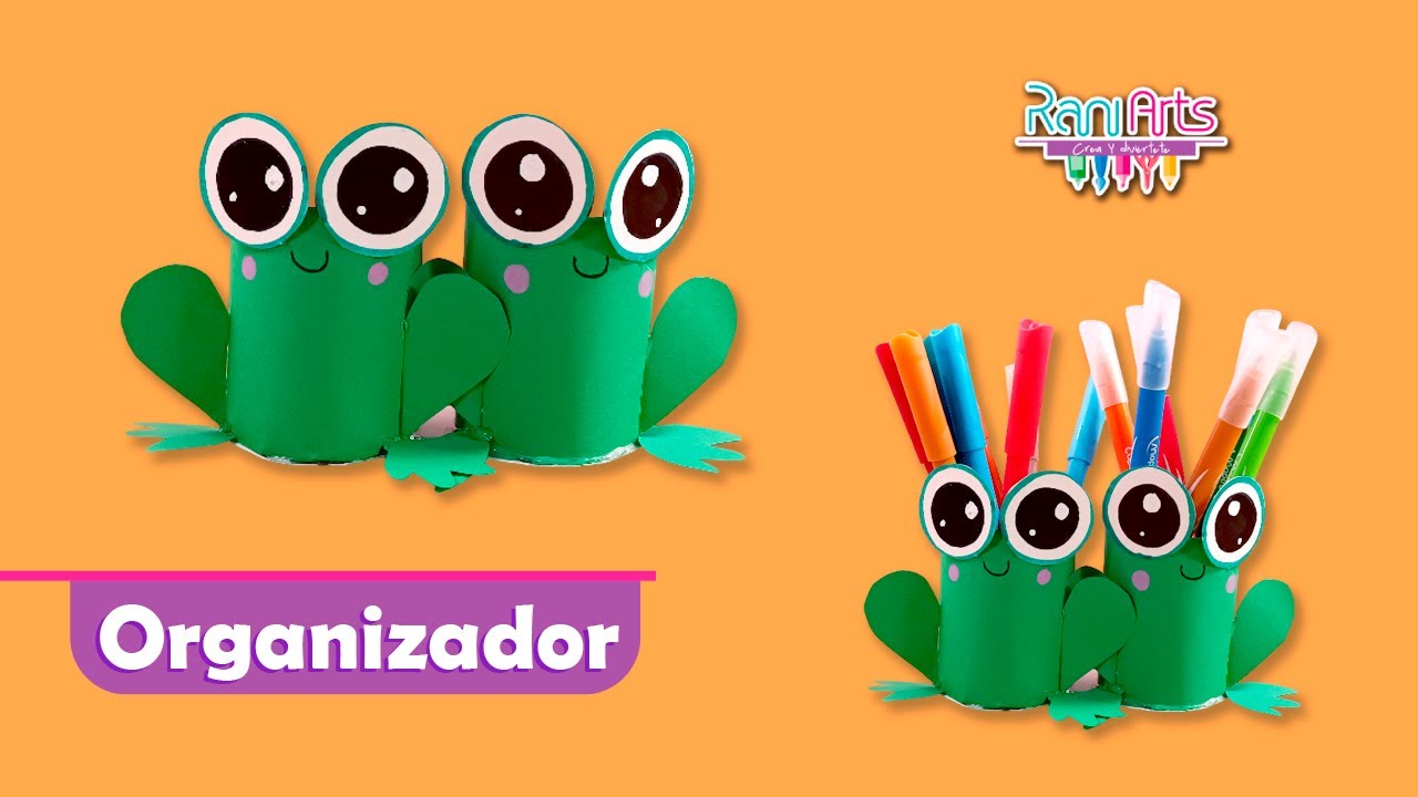 Portalápices | Lapicero Rana - Haz un Portalápices muy fácil para decorar tu escritorio 🐸♥