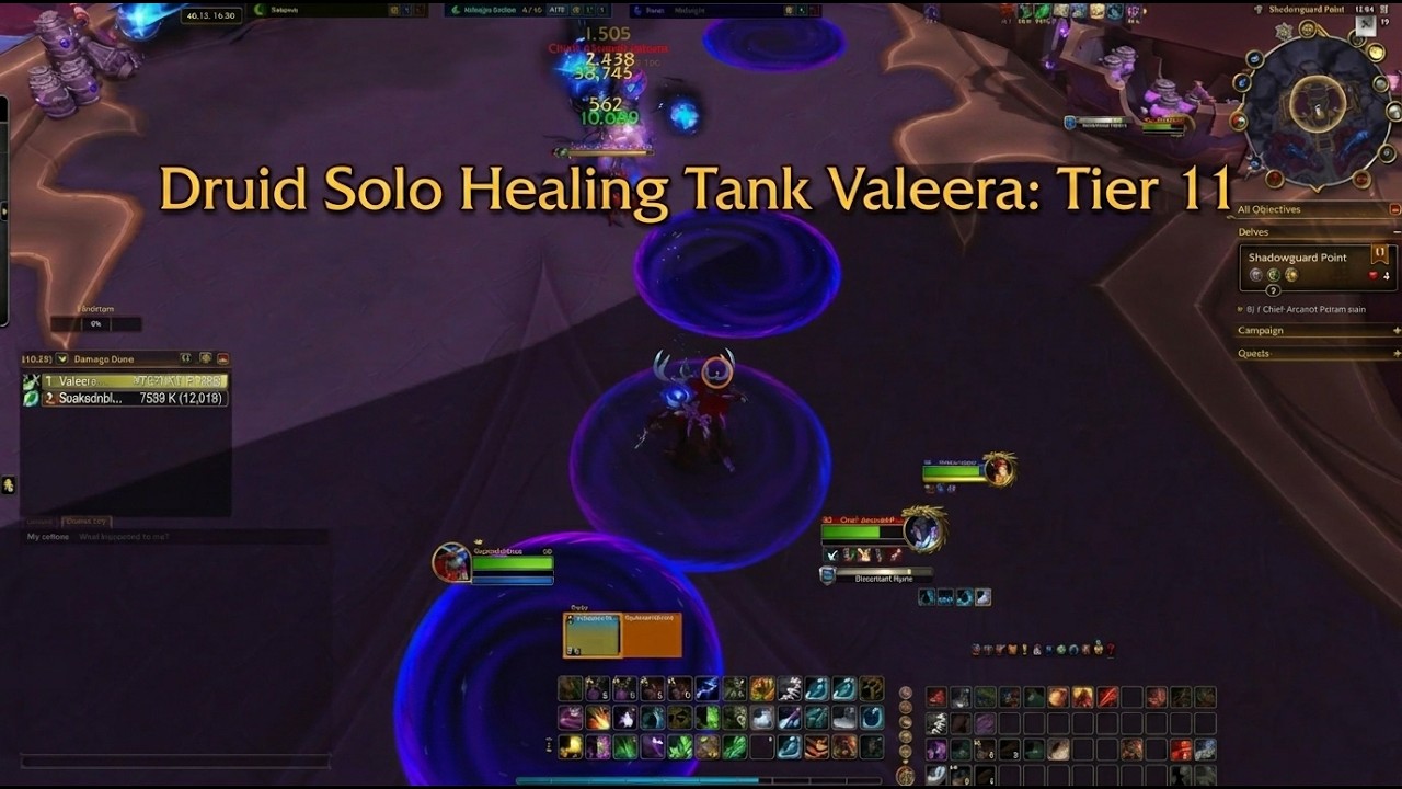 Solo | Tier 11 Delve | Restoration Druid Healing Tank Valeera. #delves #worldofwarcraft