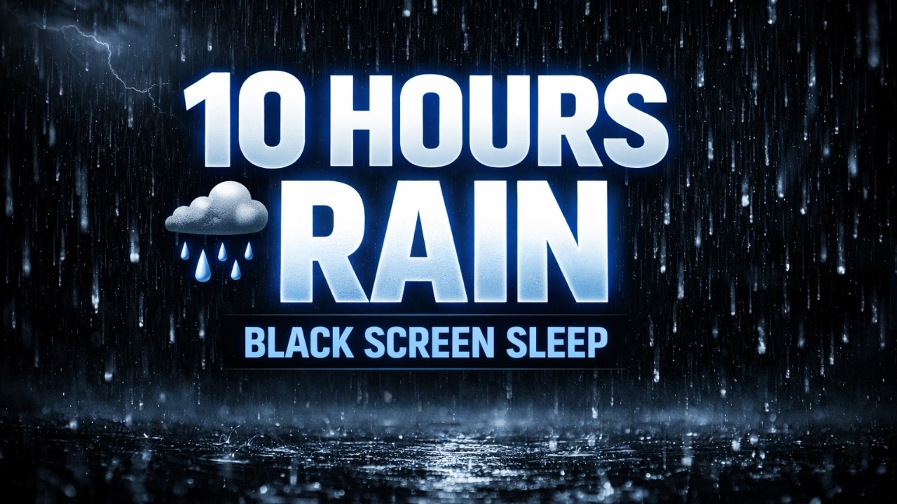 AUMORA | 10 Hour Black Screen Rain 🌧️ Deep Sleep Sounds to Fall Asleep Instantly