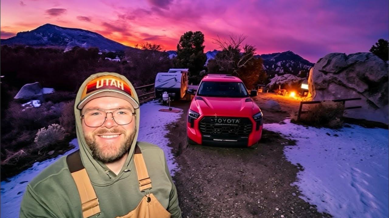 Winter Camping at City Of Rocks Idaho | Heated Teardrop 