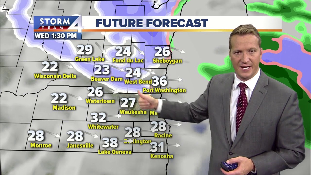 Milwaukee weather forecast: Very windy, with lingering rain and show showers