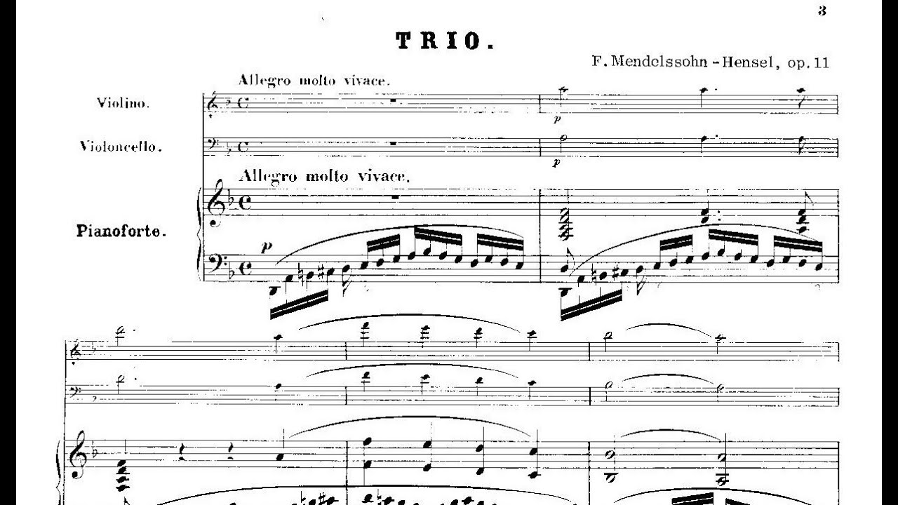 Fanny Mendelssohn-Hensel: Piano Trio Op. 11 (1840)