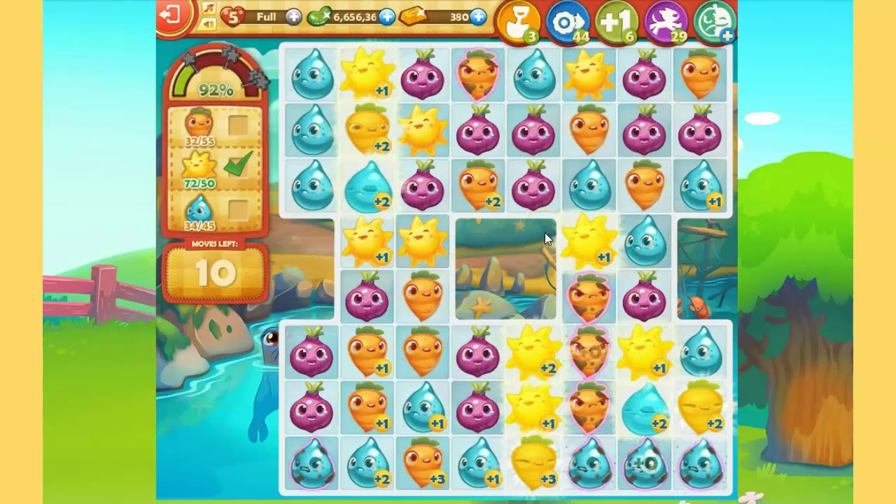 Farm Heroes Saga Level 72 NO boosters 2 Stars