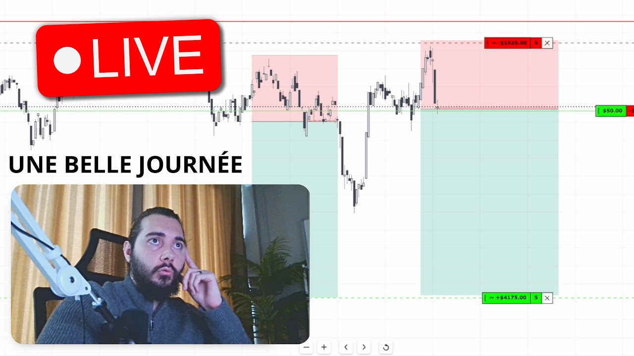 Une belle journée de trading en direct !!
