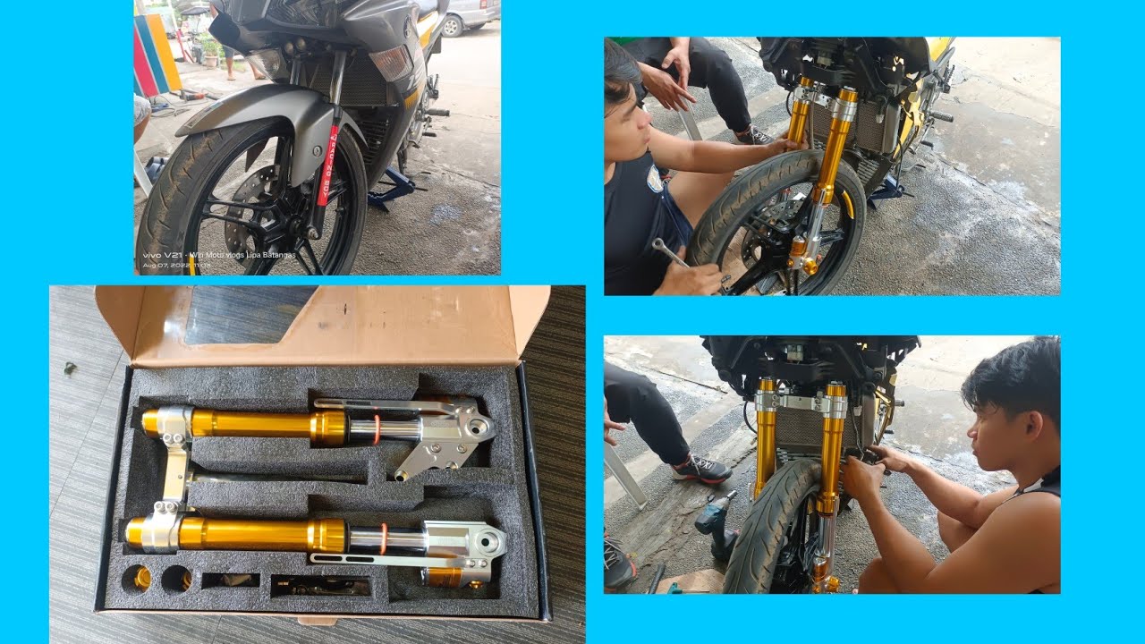 YAMAHA SNIPER 155 OKM INVERTED FRONT SHOCK INSTALLATION WITH CONVERSION. #yamaharevsyourheart