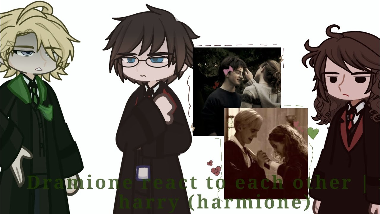 Dramione react to each other | Ft. Harry (harmione) | PART 1