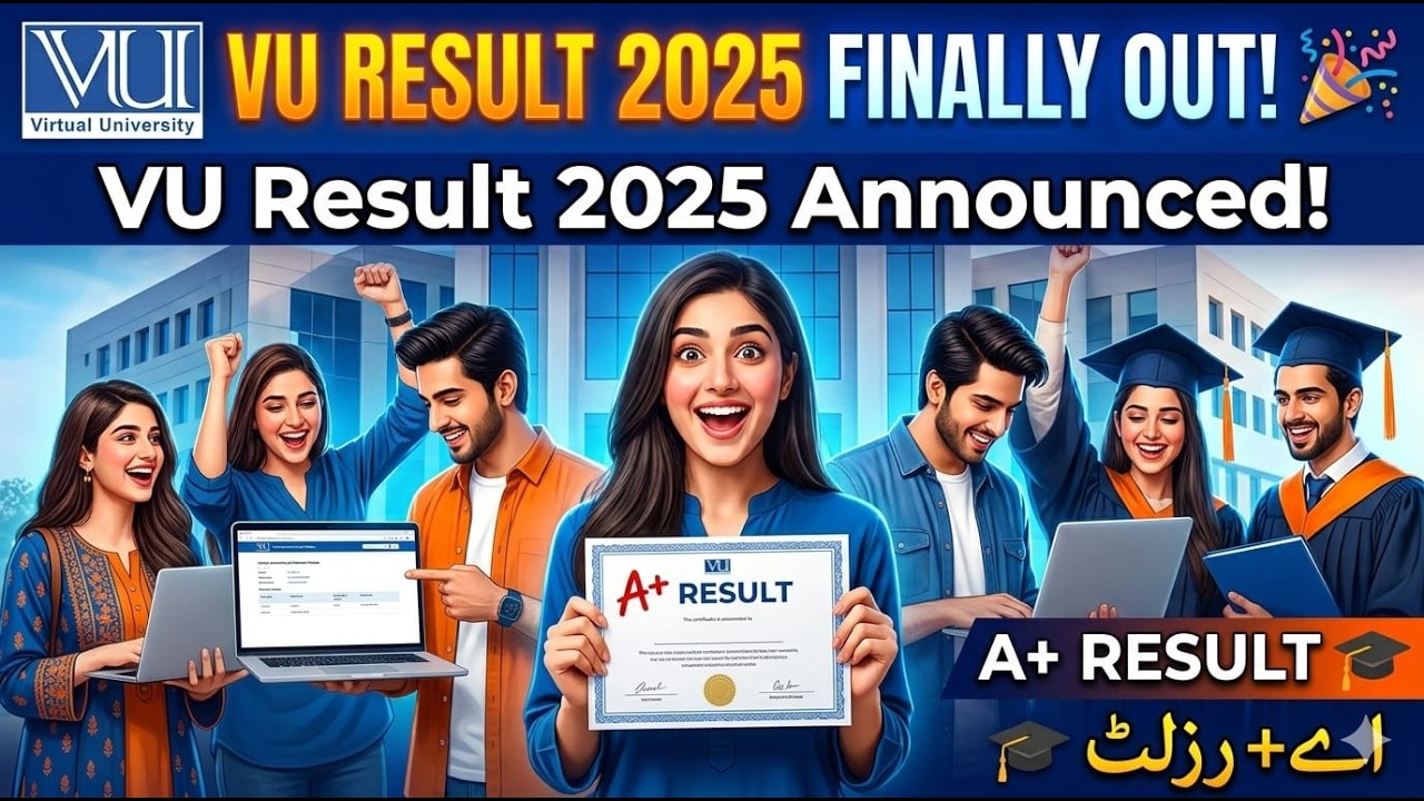 Final term result Announced! Fall 2025. Virtual University of Pakistan 