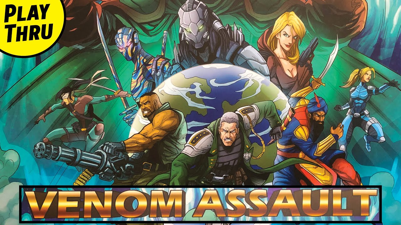 VENOM ASSAULT the Deck Building Game Solo Playthrough