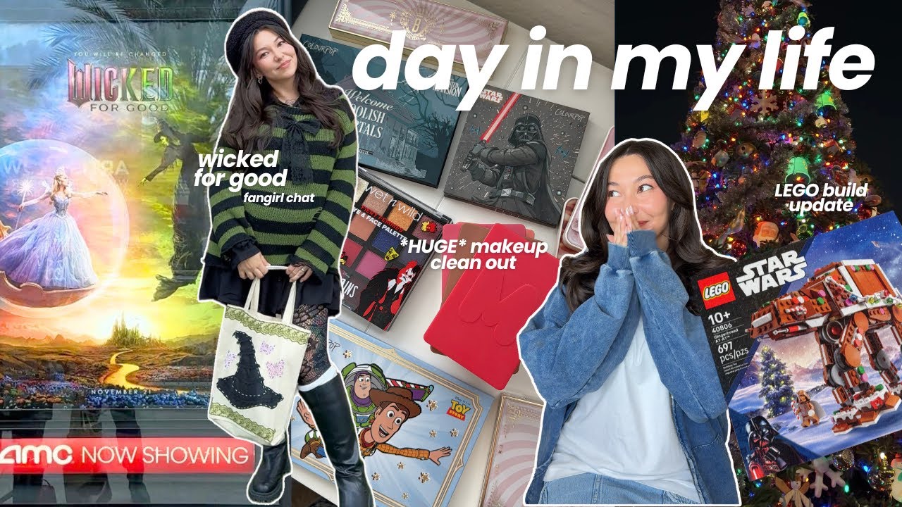 Уютный день VLOGMAS в моей жизни: Wicked, Makeup Cleanout и чат фанаток (4 из 12 дней VLOGMAS)