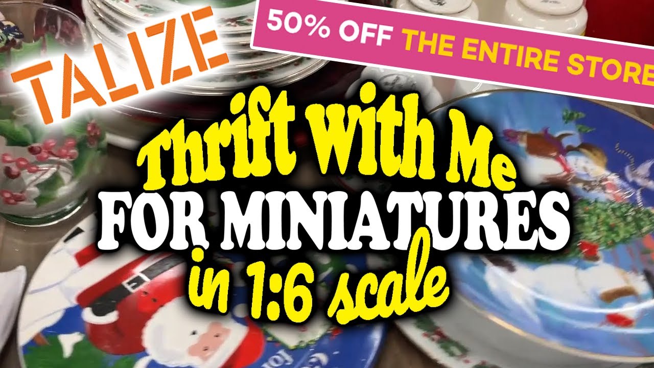 Thrift with Me at Talize Thrift Store for Miniatures in One Sixth Scale SALE