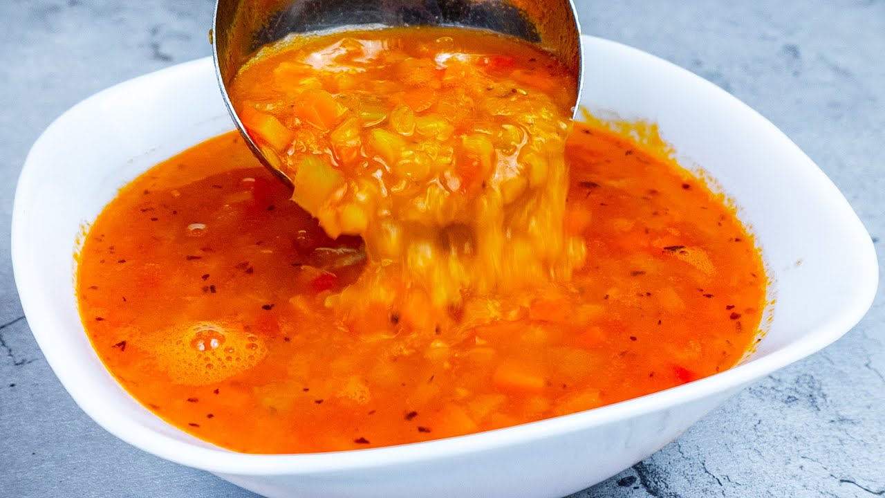 Copiii mei o mananca zilnic - supa de linte cu legume