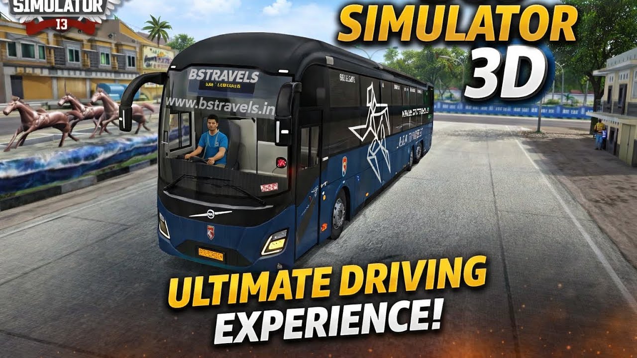 BUSSID Luxury Volvo Bus Driving | Night & City Route Gameplay | Bus Simulator Indonesia