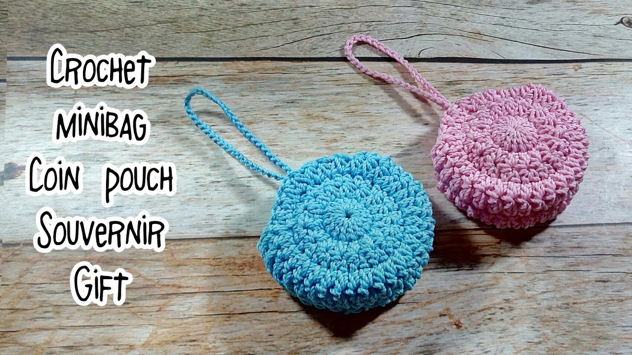 Crochet minibag | crochet souvernir | dompet rajut (english pattern)