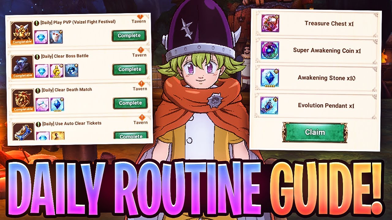 *UPDATED* Everything YOU Should Be Doing Daily! DAILY ROUTINE Explained! (7DS Guide) 7DS Grand Cross
