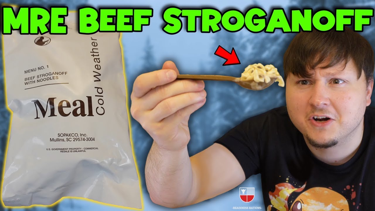 Winter Warfare Ration (MCW) Meal Cold Weather Test 🇺🇸 Beef Stroganoff MRE - Meal Ready To Eat Review