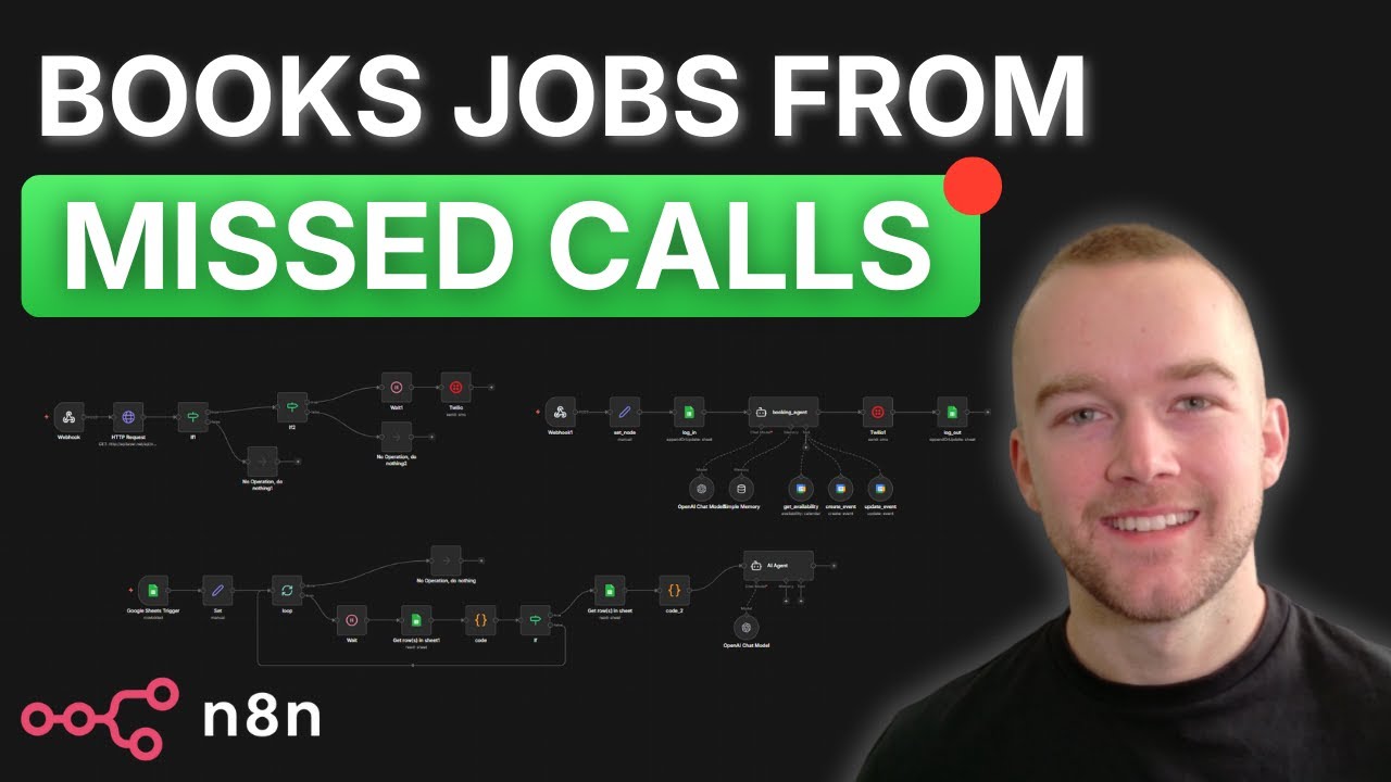 I Built a Missed Call AI Agent That Books Jobs (n8n)