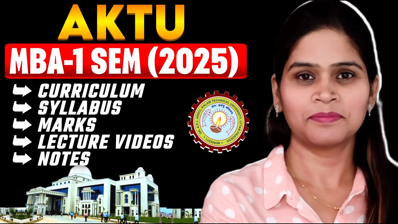 AKTU MBA 1st Semester Syllabus | MBA Syllabus AKTU | Syllabus AKTU MBA 1st Sem 2025 | 2025-26 |