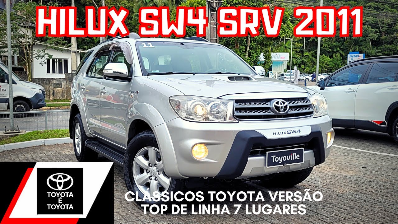 TOYOTA SW4 SRV 2011 TURBO DIESEL 4X4 7 LUGARES UM CLÁSSICO TOYOTA DETALHES DO INTERIOR E EXTERIOR