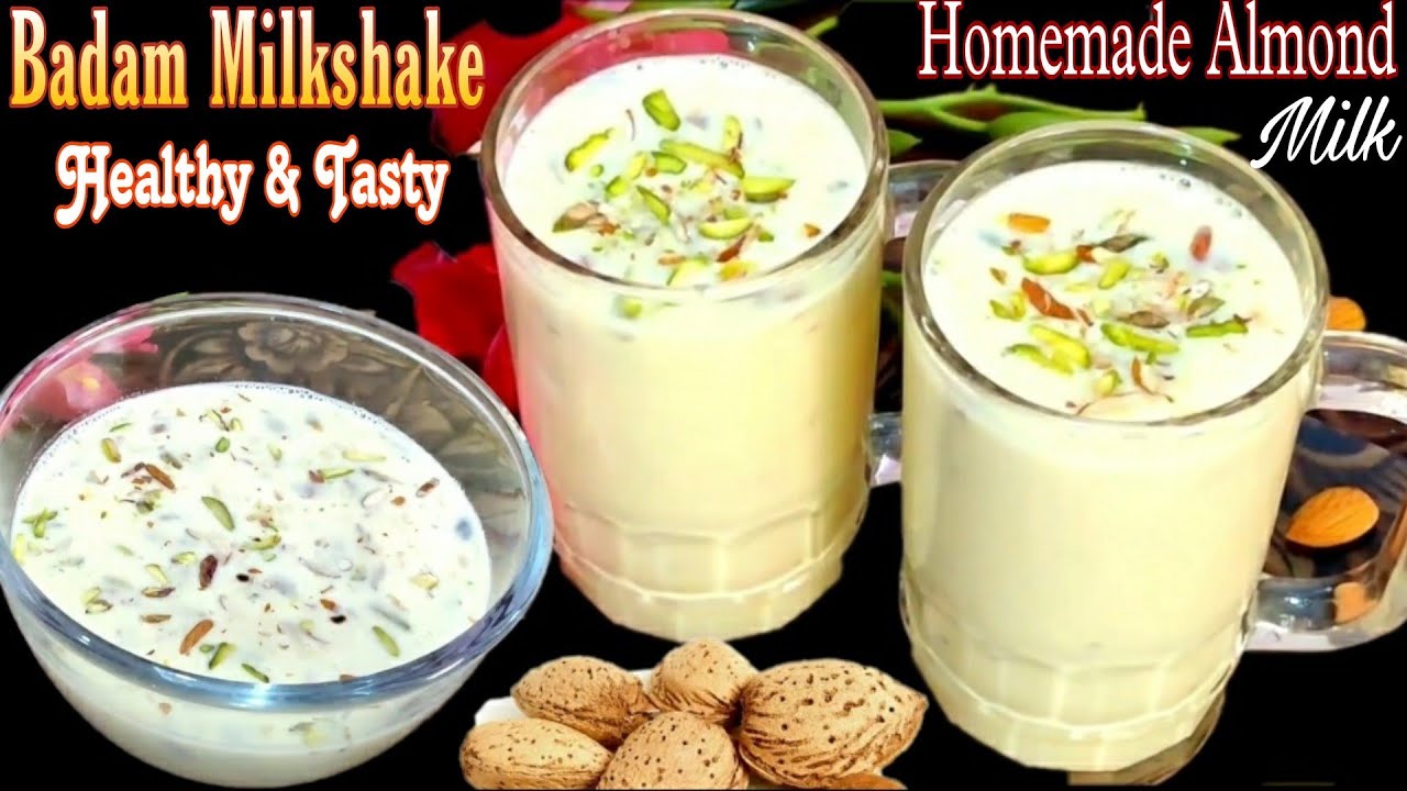 Badam Milkshake Recipe/Almond Milk Recipe/Badam Doodh Sharbat/Ramzan SPL/Indian Food Tutorial