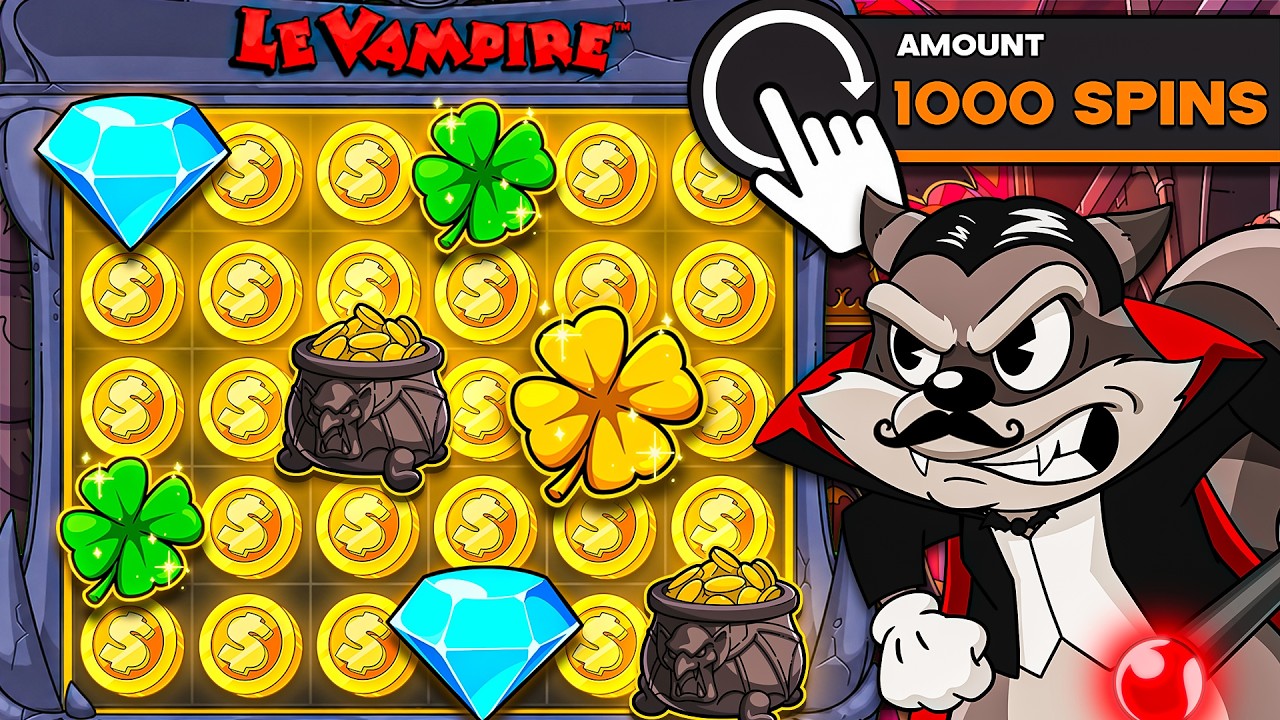 1000 spin&oacute;w na automacie LE VAMPIRE!!