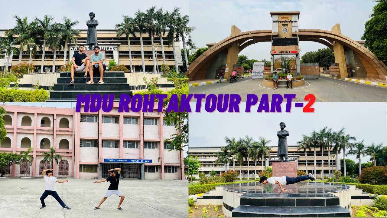MDU Rohtak Departmental tour || vivekanand library || The Neat & Clean University || M.D.U. Vlog - 2