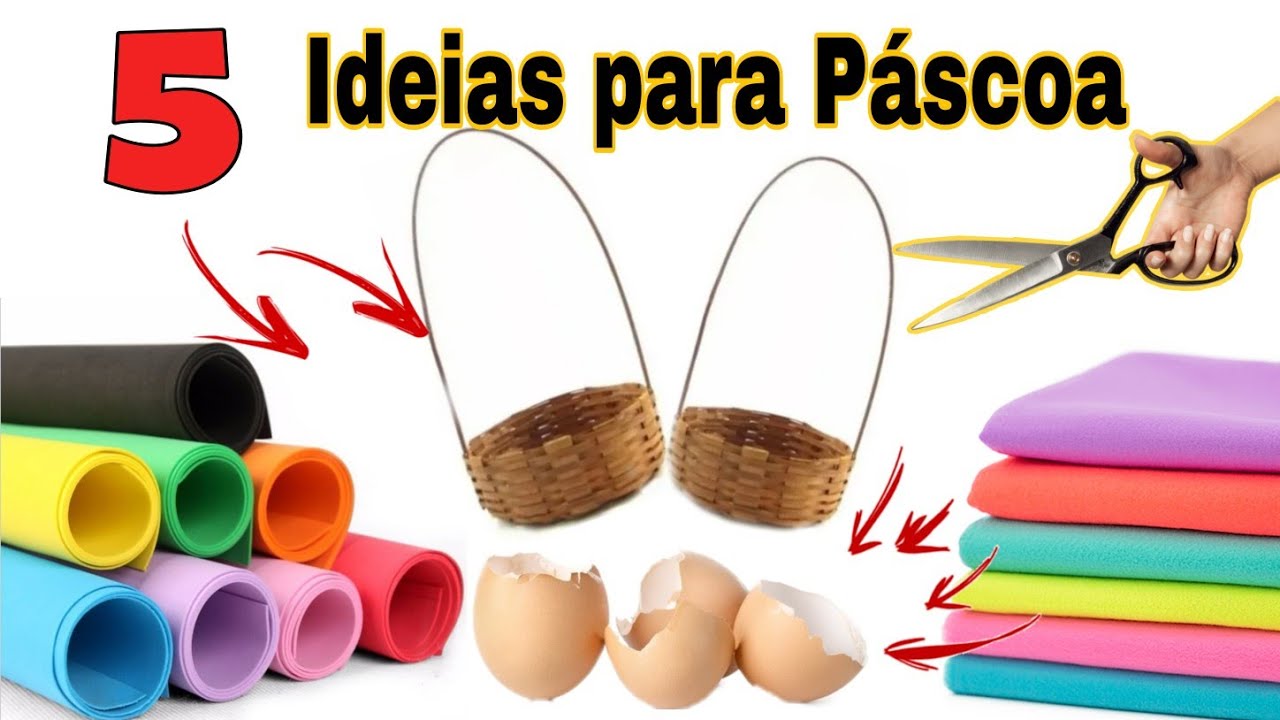5 IDEIAS PARA P&Aacute;SCOA /Ideias💡 DIFERENTES E CRIATIVAS/Diy🐰🐇
