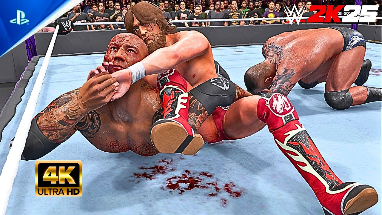 WWE 2K25 - Дэниел Брайан против Батисты против Рэнди Ортона - Матч за титулы чемпиона WWE и чемпи...