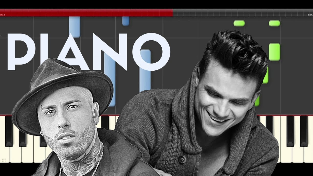 Silvestre Dangond Nicky Jam Casate Conmigo Piano Midi tutorial Sheet app Cover Karaoke