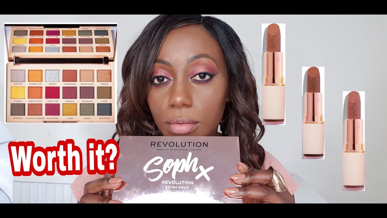 Revolution X Soph Extra Spice and Nude lipsticks Review | Dark Skin