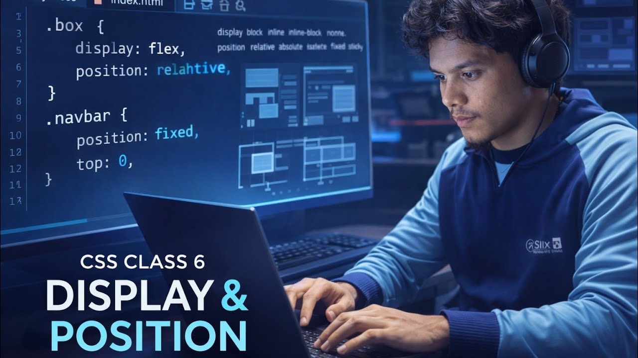 CSS CLASS 6 | DISPLAY AND POSITION IN CSS ( FLEX,BLOCK,FIXED) |  COMPLETE CSS COURSE    MRNIRITEACH