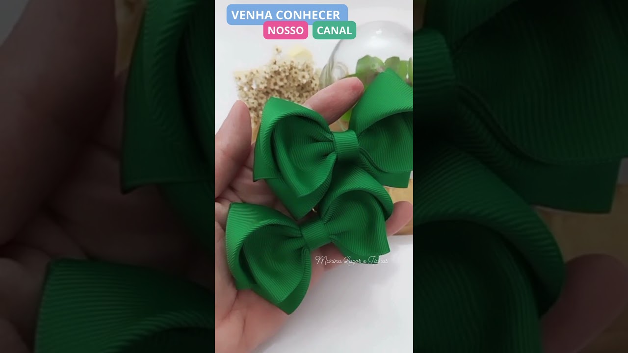 La&ccedil;o F&aacute;cil e R&aacute;pido fita 9 - #comofazerlacos #pap #diy #laco #la&ccedil;o #lacosdetapasoapaso #hairclamp