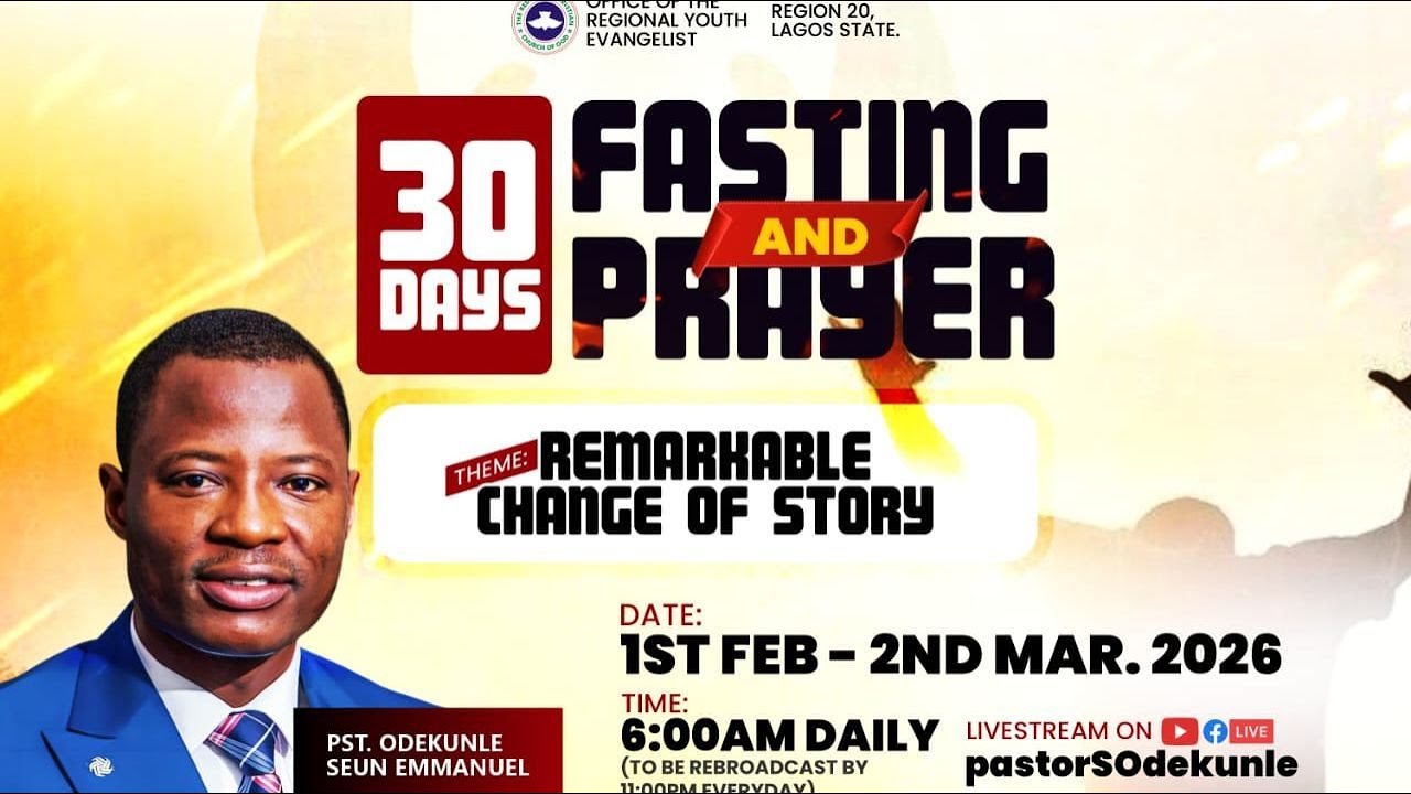 WELCOME TO (DAY 28) OF 2026 RCCG HOBAM FASTING AND PRAYER