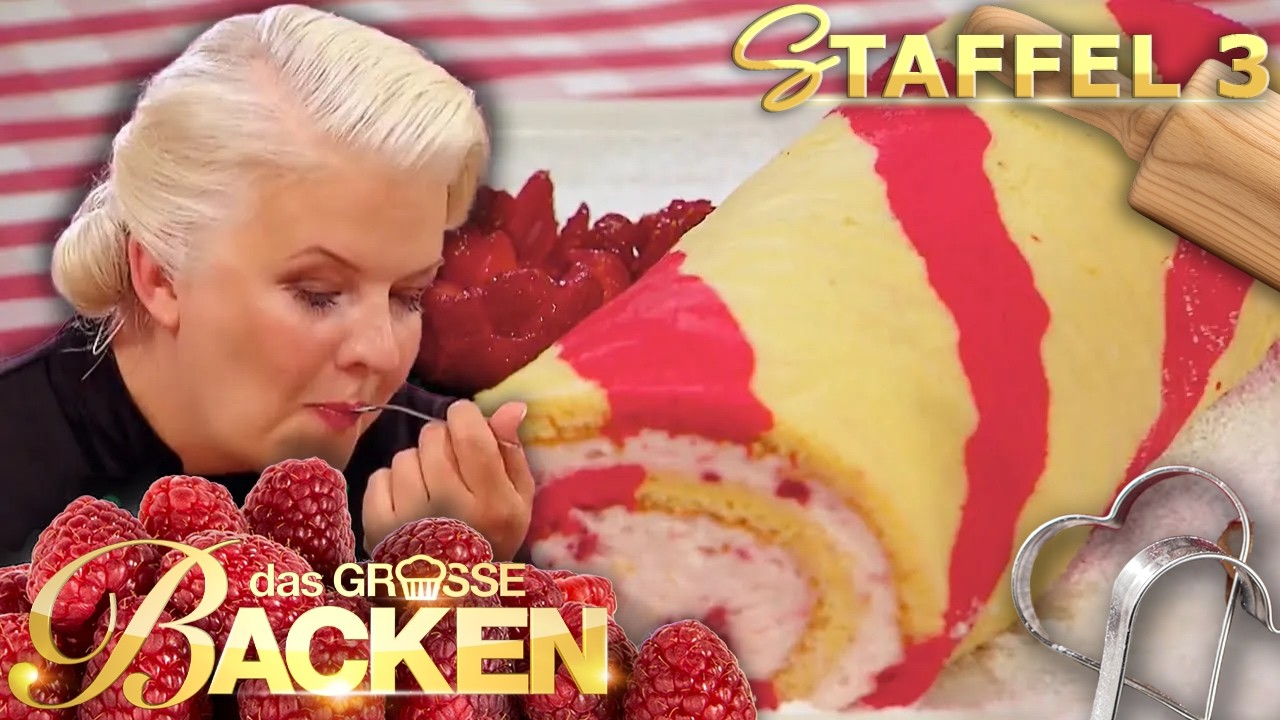 Klassiker im Backzelt: Die Biskuitrolle! 🍓  | Das Große Backen 2015