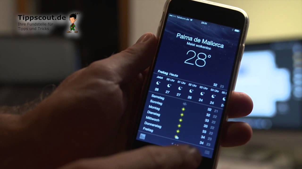 Wetter App: Alle Orte anzeigen