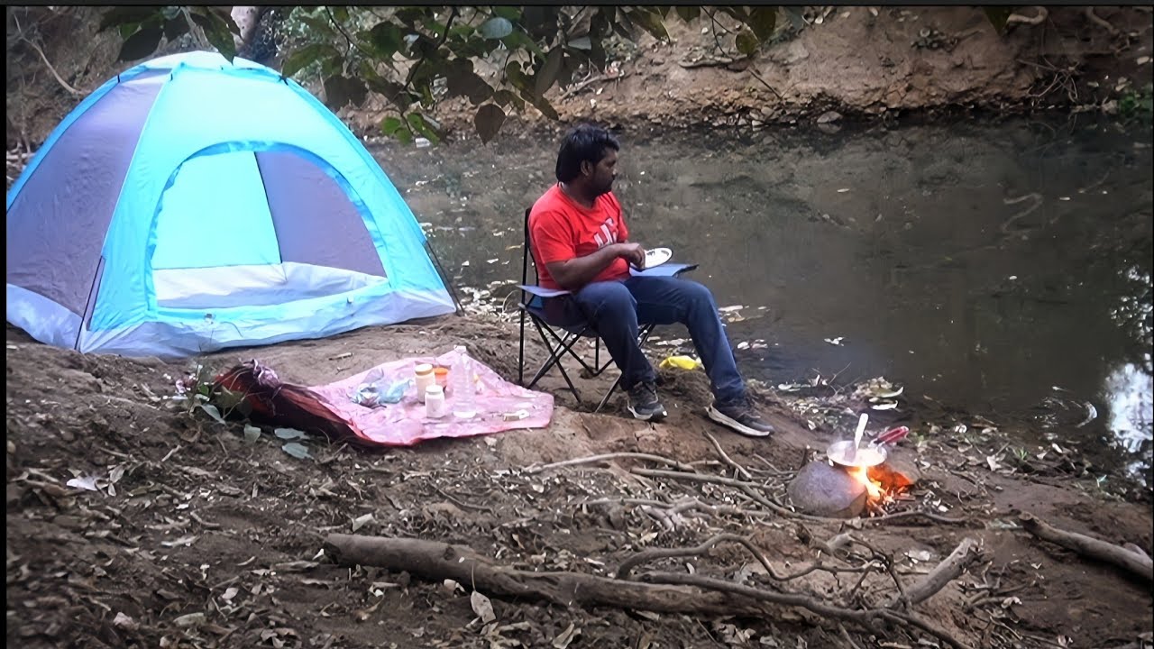 Off-Grid Camping | and Cooking on a Secluded River ।। #solocamping #naturevibes #wildernesscamping 