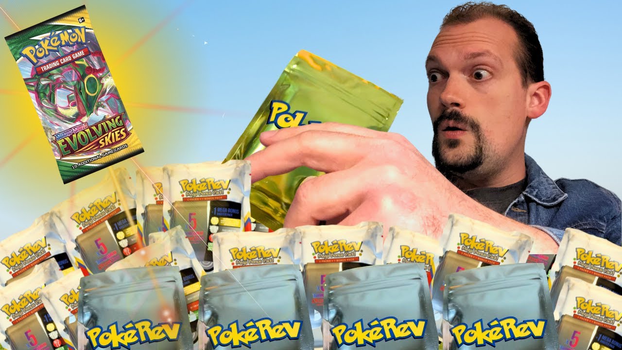 Opening 25 PokeRev 4.0 Packs: SHOCKING Evolving Skies Pull!